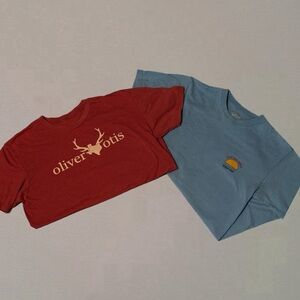 Vans Graphic Tee + Oliver Otis Shirt Bundle Surf Skate Casual Tops Sz Small